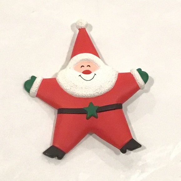 Vintage Signed HMK CDS Santa Claus Christmas Pin/Brooch 3" Long - Picture 2 of 3